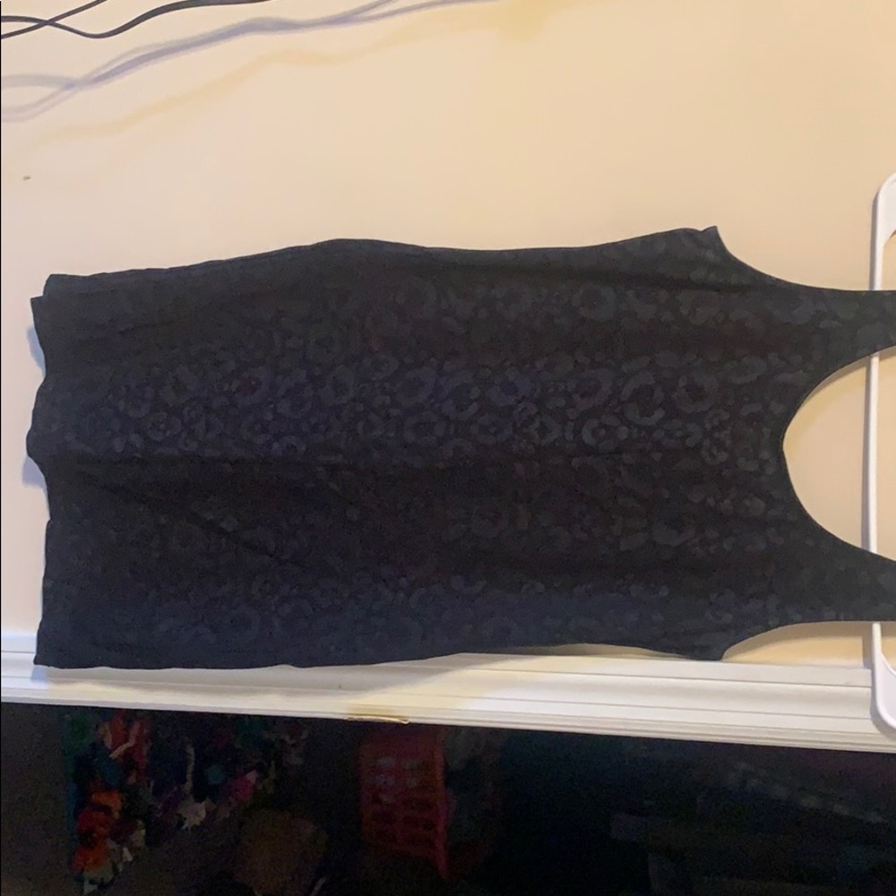 Black faint cheetah print tight dress